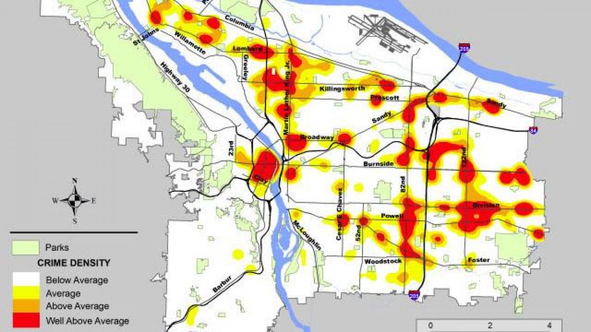 Portland crimine mappa