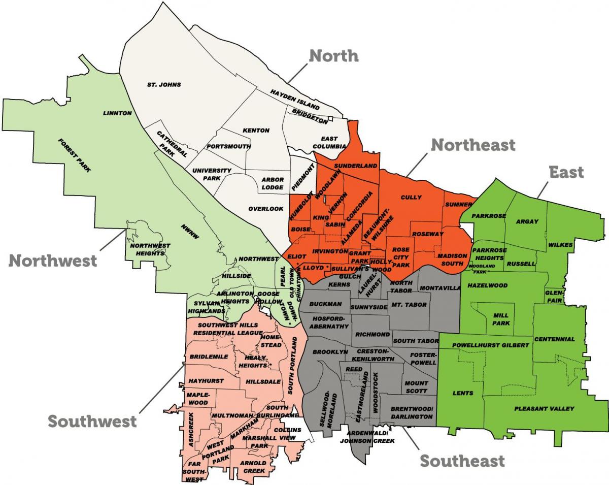Portland periferia mappa