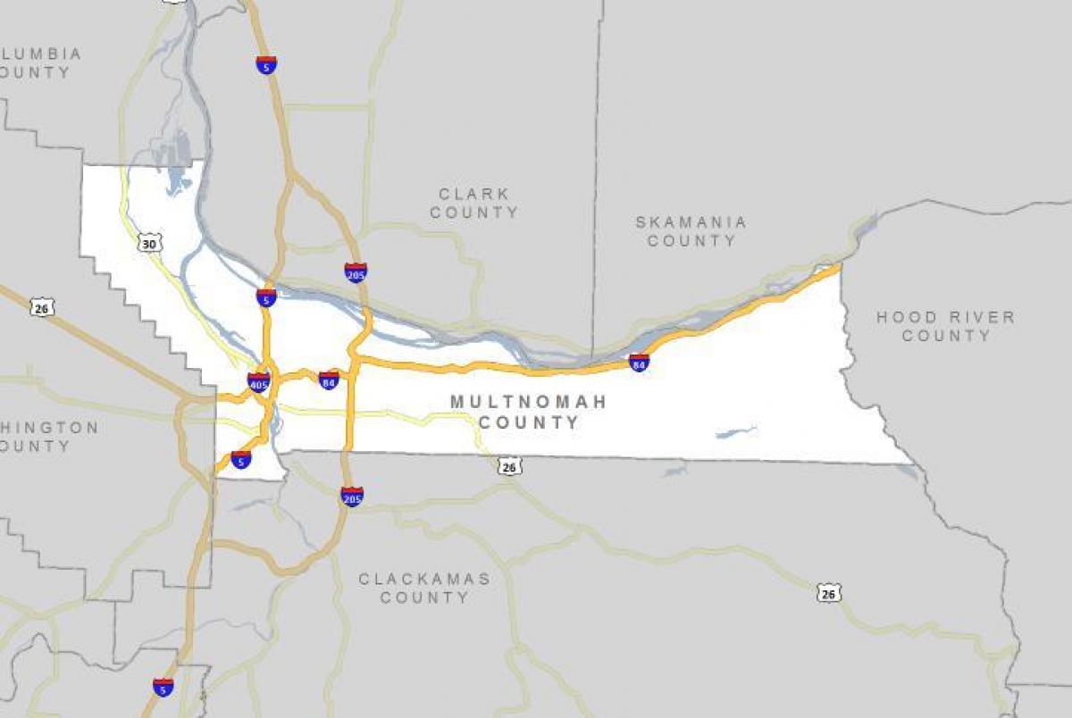Multnomah county, Oregon mappa