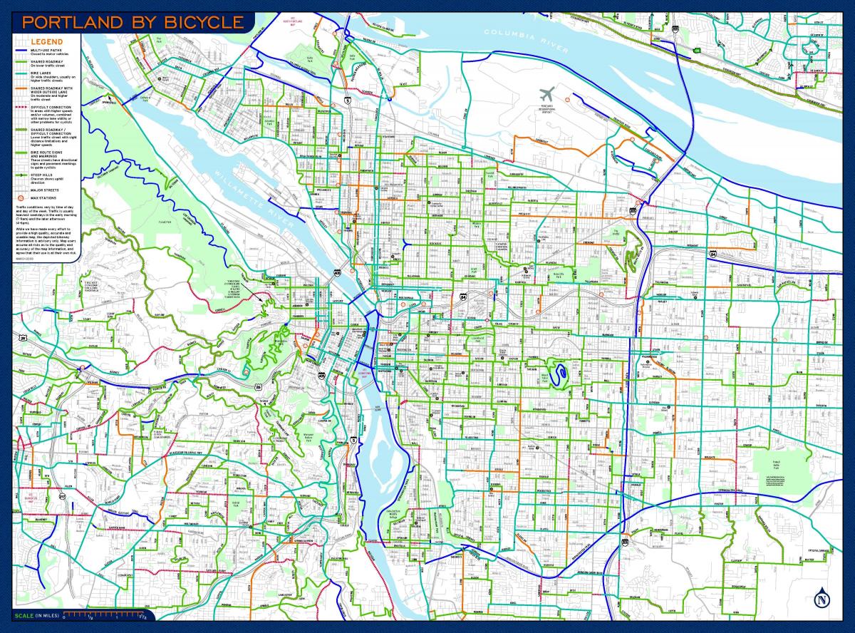 bici Portland mappa