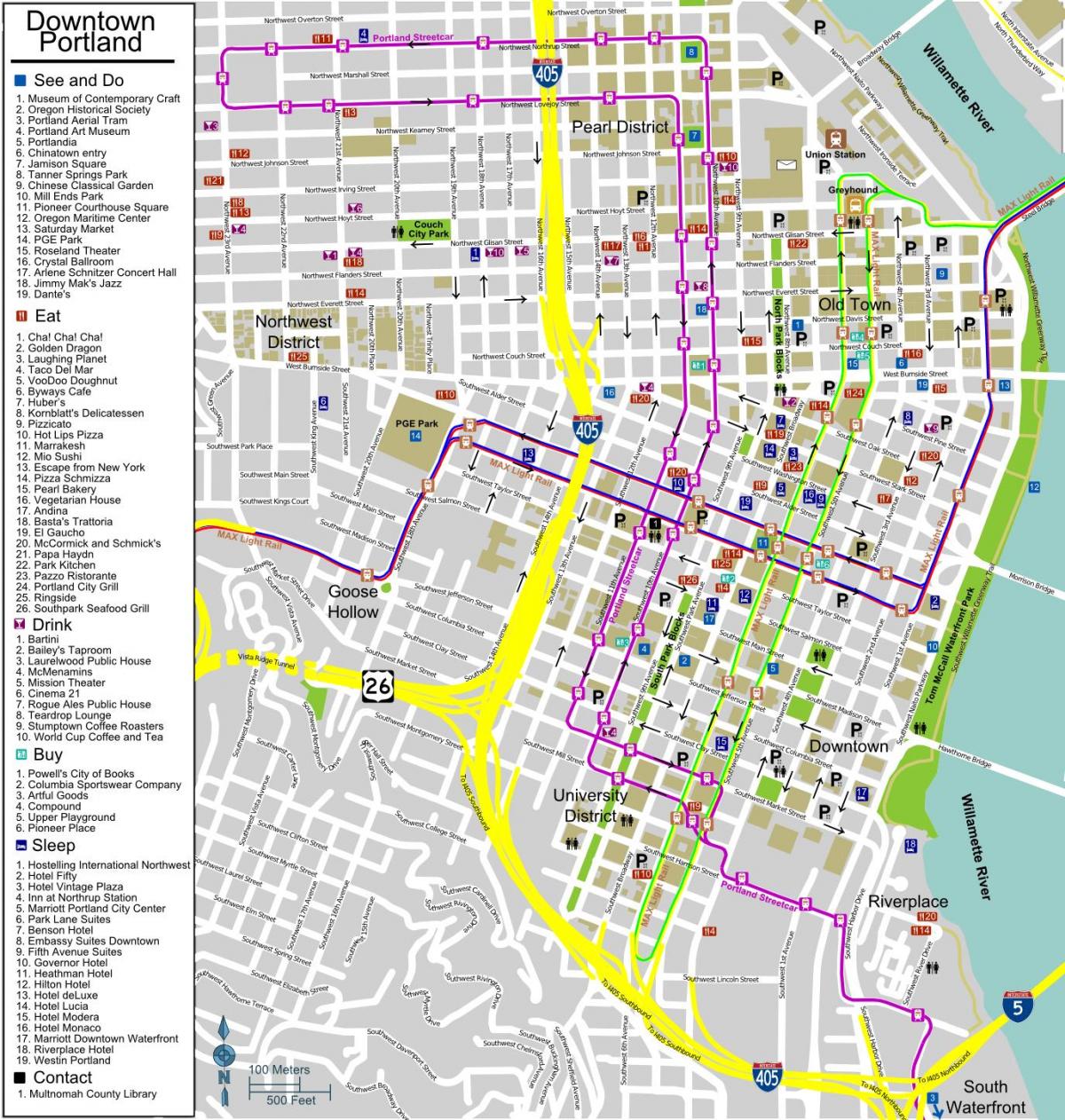 Portland o street map