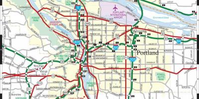 Mappa di Portland o area