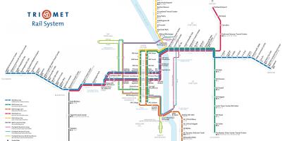 Portland sistema ferroviario mappa