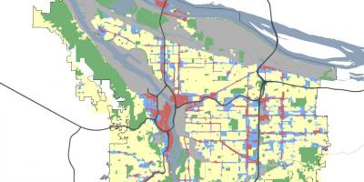 Portland Oregon zonizzazione mappa